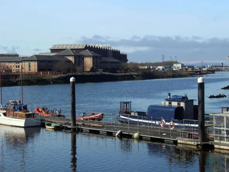 The River Clyde and the shipyard at Govan, Glasgow